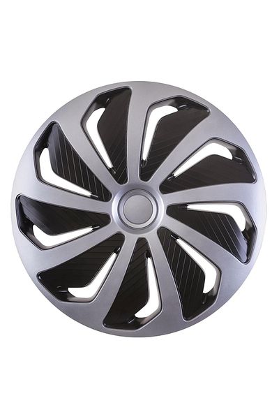divendi-ro Set of 4 wheel caps model WIND 14 - SILVER & BLACK"