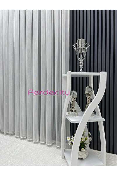 PERDECITY Striped Glitter Tulle Curtain Suitable for Any Room 1X3 Tight Pile Ironing Does Not Ask for Wrinkles