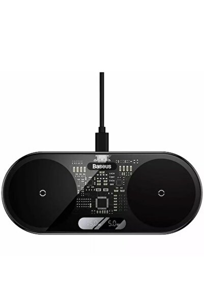 Baseus Digital LED Display Dual Qi Wireless Charger, 20W