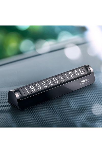 Ugreen Plăcuță de parcare pentru mașină cu numărul de telefon al șoferului - neagră
