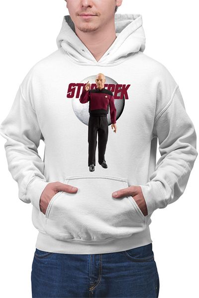OEM Men's Hoodie Star Trek Patrick Stewart's Jean-Luc Picard Astronaut Costume