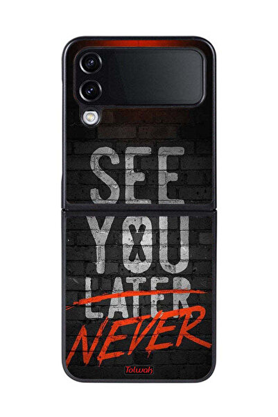 Tolwak غطاء حماية لهاتف Samsung Galaxy Z Flip 4 - See You Never