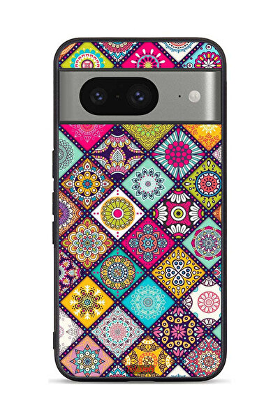 Tolwak غطاء حماية لجهاز جوجل بيكسل 8 بنمط مربعات ماندالا