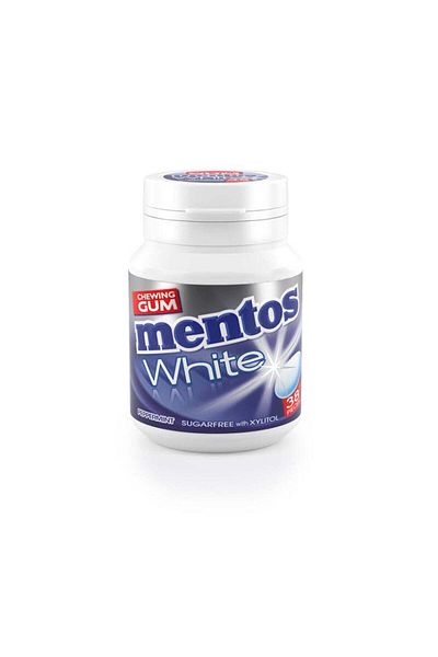 Mentos White Xylitol 38pcs Peppermint (725572) --- Mentos White Gum 38pcs Peppermint Flavor