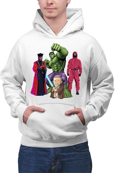 OEM Men's Hoodie Hulk Obi Wan Kenobi Squid Game Star Trek