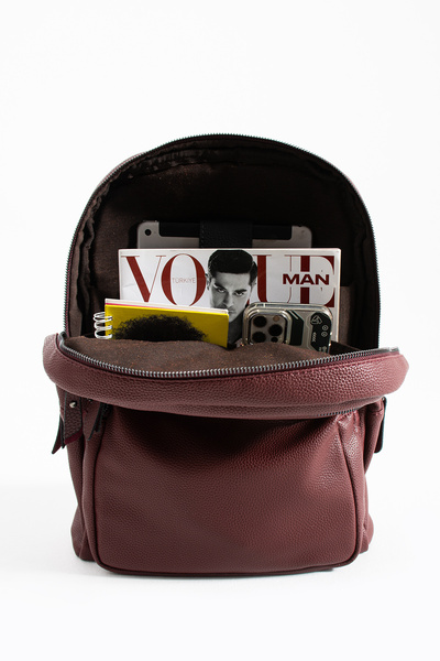 KASVA DERİ Premium Faux Leather Unisex Backpack Business Bag Stylish Functional Bag