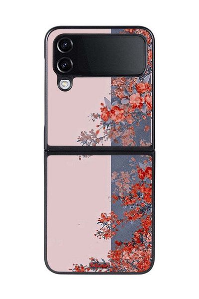 Tolwak Samsung Galaxy Z Flip 4 Protective Case Cover Tree Leaves And Flowers Art