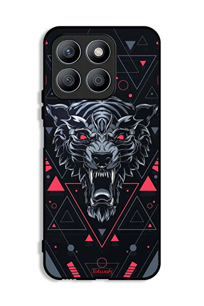 Tolwak غطاء حماية لهاتف Honor X8b بتصميم الذئب المتمرّد