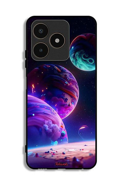 Tolwak Realme C53 Protective Case Cover Planet Pattern