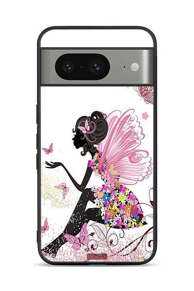 Tolwak Google Pixel 8 Protective Case Cover Butterfly Girl Artwork