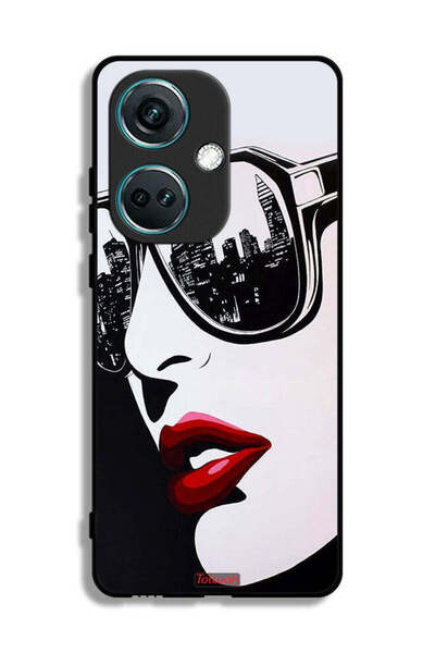 Tolwak غطاء حماية لهاتف OnePlus Nord CE3 - وجه فتاة، فن تجريدي