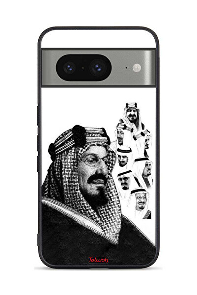 Tolwak غطاء حماية لجهاز جوجل بيكسل 8، ملصق فني أبيض وأسود لملوك المملكة العرب...