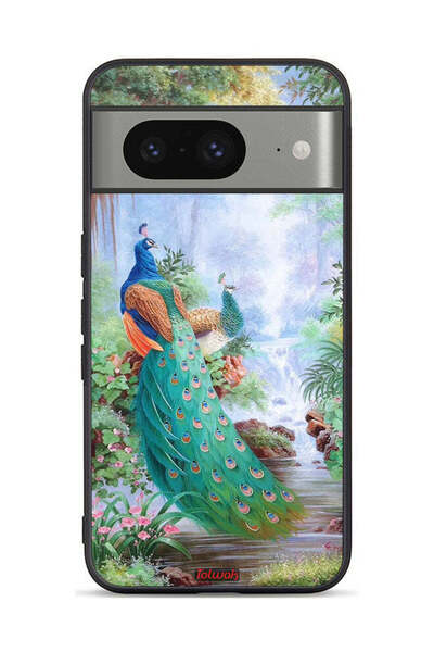 Tolwak غطاء حماية لجهاز Google Pixel 8 بتصميم الطاووس