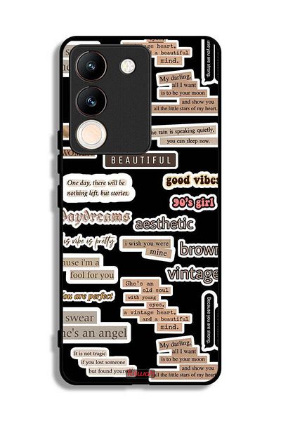 Tolwak vivo V29e Protective Case Cover Beautiful Quotes Stickers