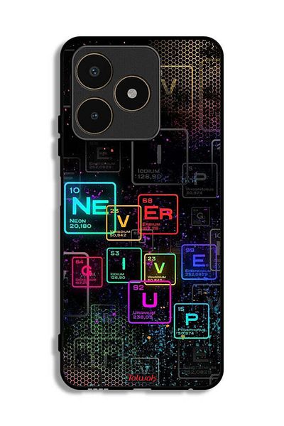 Tolwak Realme C53 Protective Case Cover Never Give Up Art