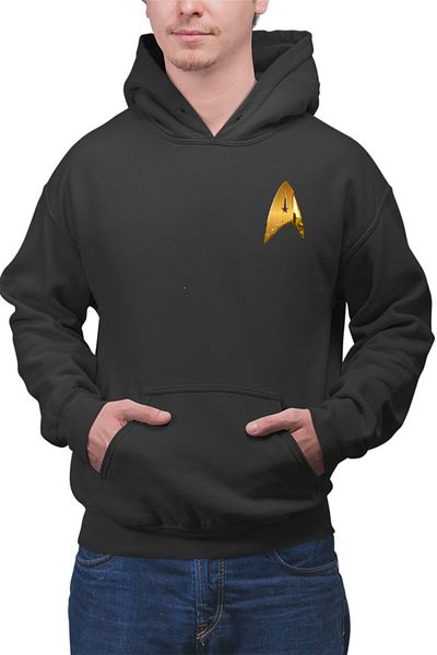 OEM Men's Hoodie Star Trek Badge Solar Eclipse Crew Universe