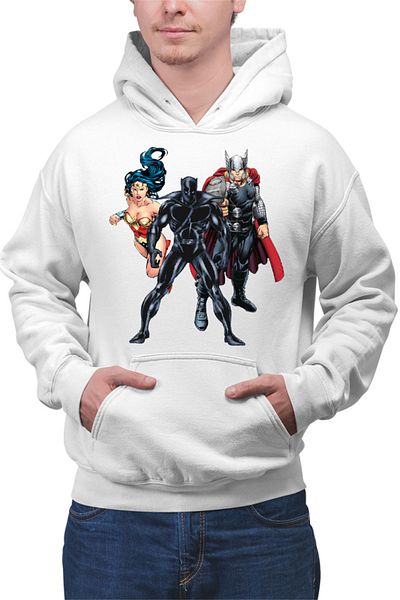 OEM Men's Hoodie Black Panther Thor Wonder Woman Ally