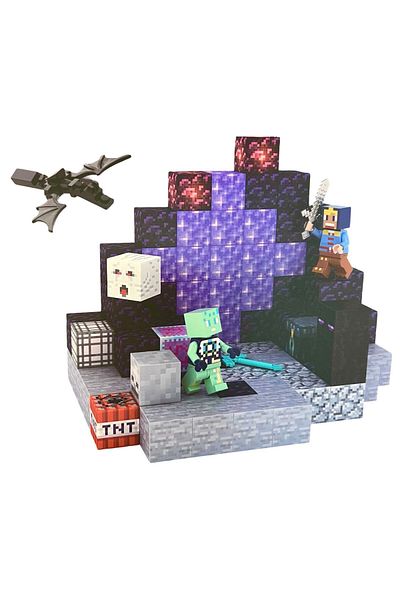 JPT Minecraft Magnet World Magnetic Construction Set 133 Pieces Cave Dragon