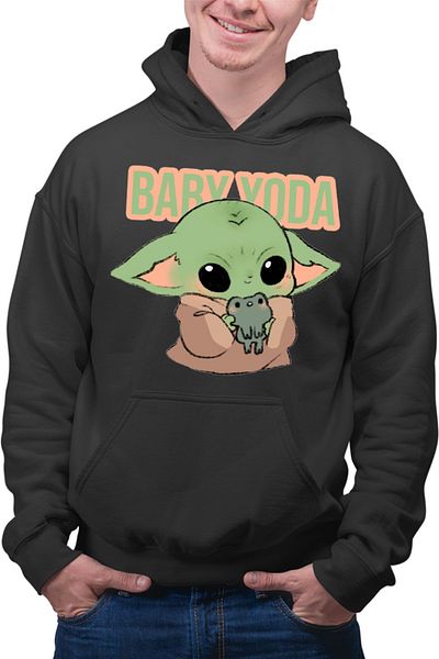 OEM Men's Hoodie Baby Yoda Frog Small Cute Pillow