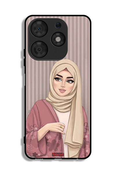 Tolwak Tecno Spark 10 Pro Protective Case Cover Hijab Girl Art