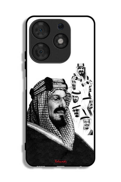 Tolwak غطاء حماية لهاتف تكنو سبارك 10 برو، ملصق فني أبيض وأسود لملوك المملكة ...