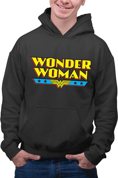 OEM Men's Hoodie Wonder Woman Logo American Comic Books Action