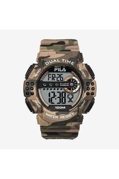 Fila Adult Unisex Digital Watch, Brown 38-171-003, 52 mm