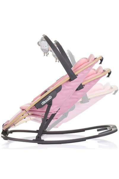 Chipolino Scaunel balansoar bebelusi Senso pink marshmallow wood
