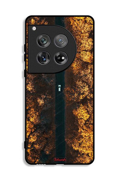 Tolwak OnePlus 12 Protective Case Cover Road In Autumn Trees