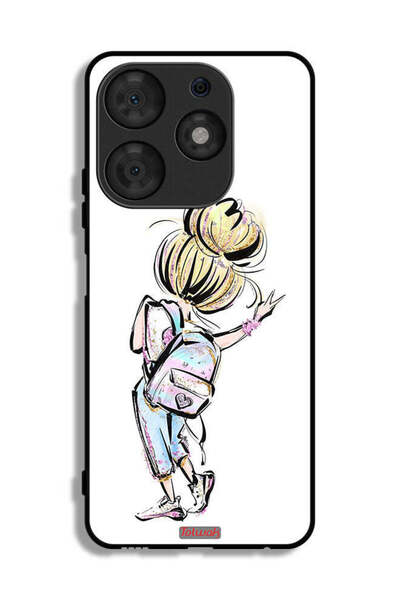 Tolwak غطاء حماية من تكنو سبارك 10 برو بتصميم فتاة العودة إلى المدرسة