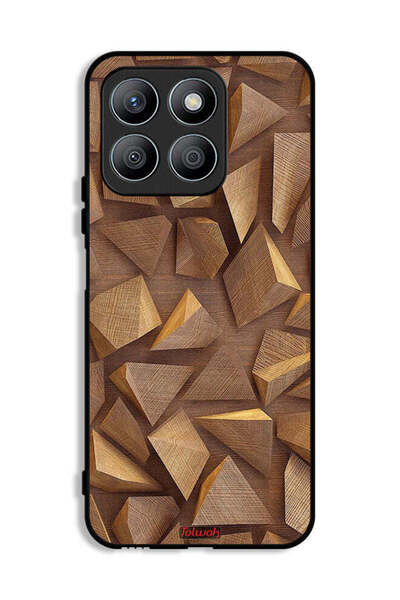 Tolwak غطاء حماية لهاتف Honor X8b بقطع خشبية فنية