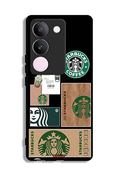 Tolwak غطاء حماية لهاتف فيفو S17، ملصق ستاربكس