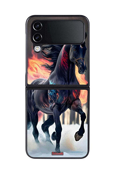 Tolwak غطاء حماية لهاتف سامسونج جالاكسي زد فليب 4 بتصميم حصان عالي الوضوح