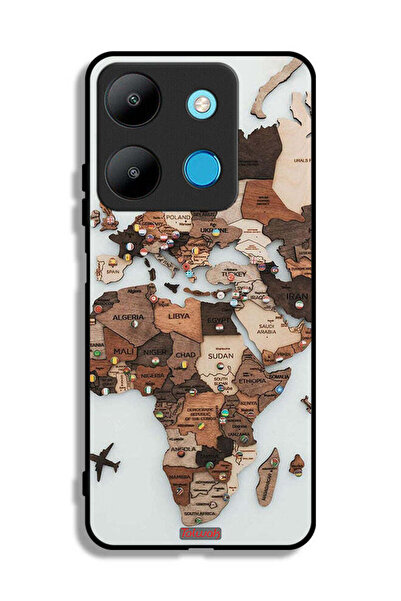 Tolwak غطاء حماية لهاتف Infinix Smart 7 بتصميم خريطة العالم