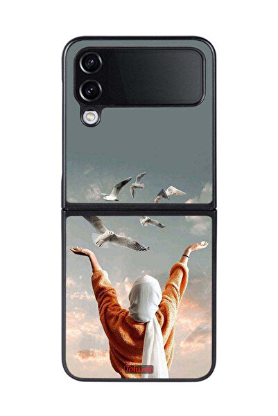Tolwak غطاء حماية لهاتف سامسونج جالاكسي زد فليب 4 بتصميم طيور تحلق