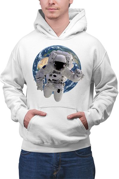 OEM Men's Hoodie NASA Earth Life Satellites Astronaut Project Comet