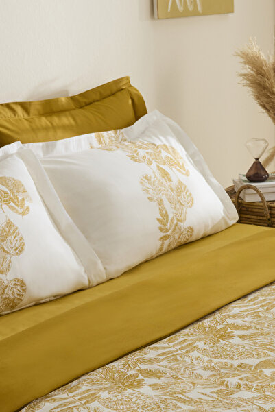 Karaca Home Orla 100% Cotton Single Duvet Cover Set Yellow