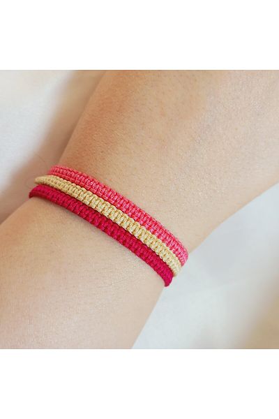 Crystal Atelier Unisex 3-Piece Macrame Braided Elevator Bracelet-Gift Bracelet-Macrame Bracelet-Braided Bracelet