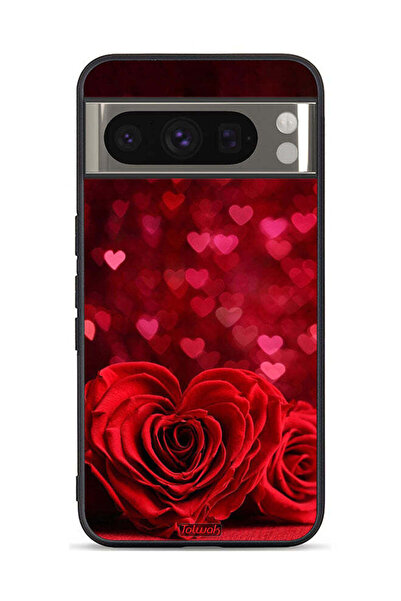 Tolwak غطاء حماية لجهاز Google Pixel 8 Pro بتصميم زهور على شكل قلب وفن تجريدي