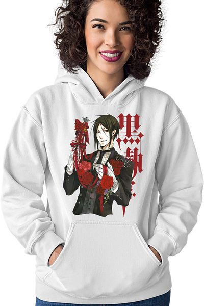 OEM Women's Hoodie Black Butler Waiter Demon Race Anime
