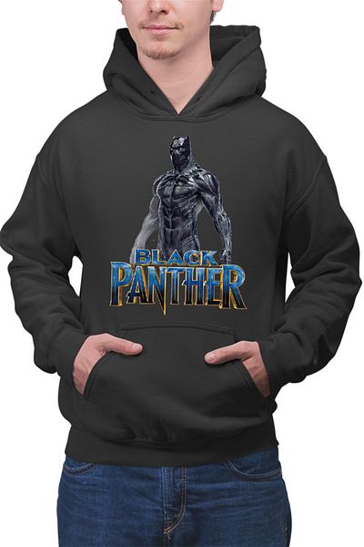 OEM Men's Hoodie Black Panther Single Movie Logo Comics