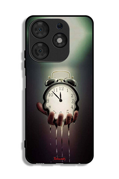 Tolwak Tecno Spark 10 Pro Protective Case Cover Clock