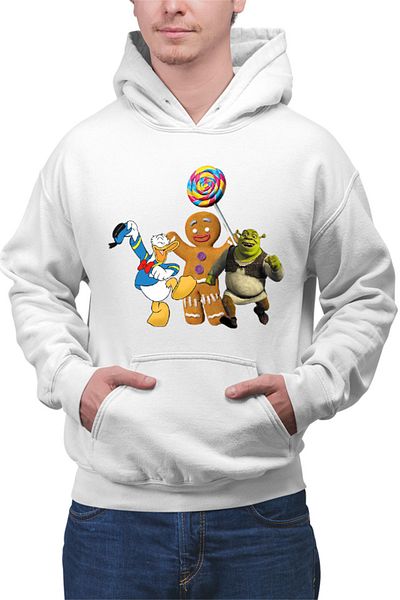 OEM Men's Hoodie Shrek Dance Happy Cookie Sweet Donald Duck