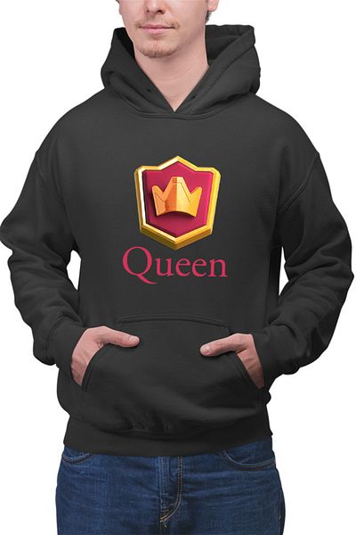 OEM Men's Hoodie Clash Royale Queen Icon Player Save Great
