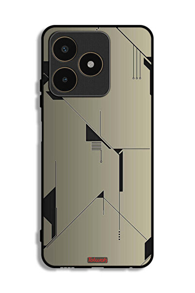 Tolwak غطاء حماية لهاتف Realme C53 بتصميم تجريدي بسيط للفن الرقمي