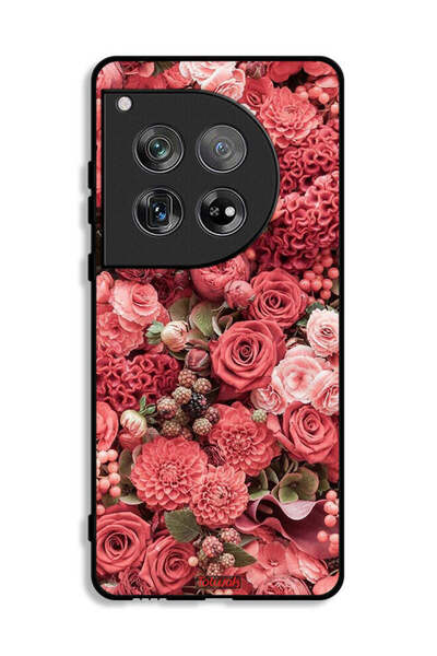 Tolwak غطاء حماية لهاتف OnePlus 12 بلون الخوخ والورود