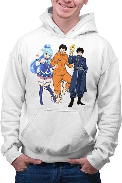 OEM Men's Hoodie Fire Force Kusakabe Animeeater Konosuba