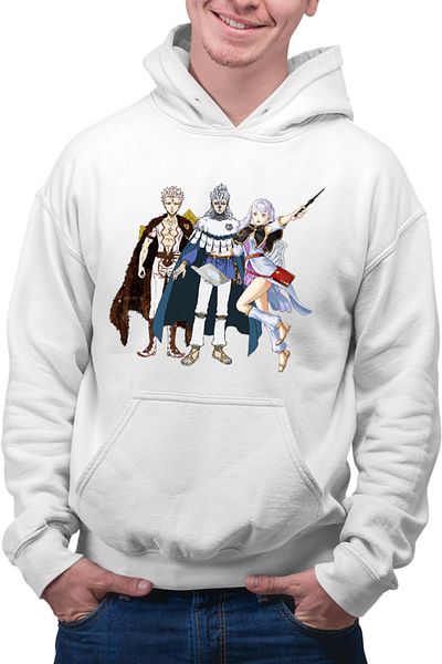 OEM Hanorac Barbati Black Clover Silver Noelle Nozel Tabata Yuuki Mangaka