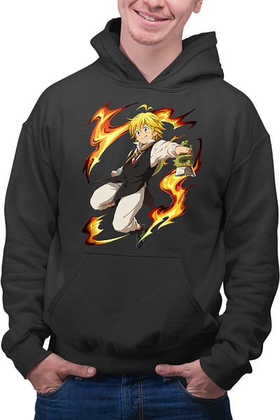 OEM Men's Hoodie Seven Deadly Sins Meliodus Myanimelist