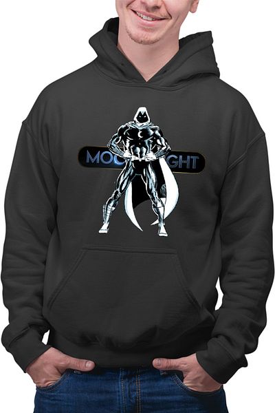 OEM Men's Hoodie Moon Knight Strong Children Pose Manga DC